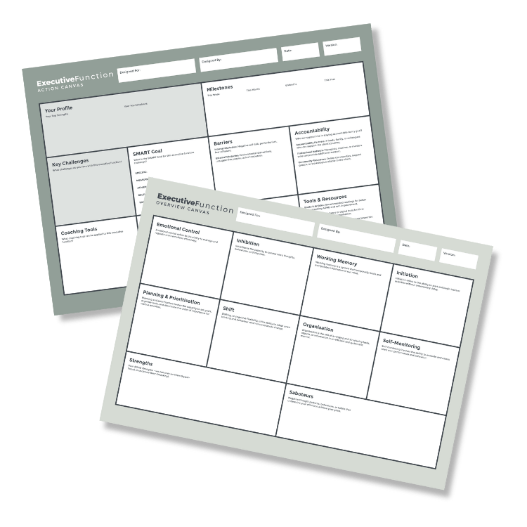 Executive Function Canvas and Action Canvas